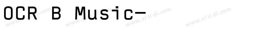 OCR B Music字体转换